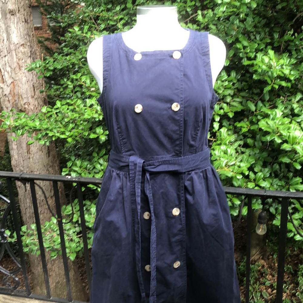 J.Crew Navy Trench Dress sz12 tall